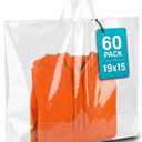 19x15 Large Plastic Shopping Bags for Small Business with Handles