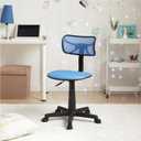 Urban Lifestyle Swivel Desk Chair, Stylish and Compact Office Chair with Mesh Back, Swivel Function, Adjustable Height, and Cushioned Seat, Cyan Blue