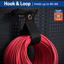 2 Pack Extension Cord Holder Organizer, 19 Inch & 24 Inch Adjustable Hook and Loop Cable Storage Straps with Handle for Garage Electrical Cords Cable Rope Hose Organizers and Storage