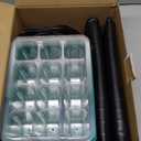 YAUNGEL Seed Starter Tray with Grow Light, 5 Pack Seed Starter Kit with Heat Mat, Seedling Starter Trays with Timing Controller Adjustable Brightness, Thicken Trays with Humidity Domes