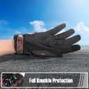 COFIT Motorcycle Gloves Breathable, Touchscreen Motorbike Gloves Anti-slip with Good Grip Hard Knuckles Protection for Men Women Motocross, BMX ATV MTB Cycling, Road Racing - Red L (Red, L)