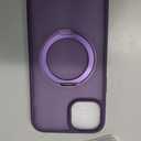 2 x UGENINO Compatible with iPhone 16 Pro Max Case with 360° Rotatable Magnetic Ring Stand [Compatible with Mag-Safe] Translucent Shockproof Protective Phone Case for Women Men, Dark Purple