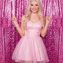 Maiteenly 24 Pcs Halloween Wizard Party Decoration Pink Green Glasses Witch Hat Broom Crown Pentagram Star Wand Princess Party Favor