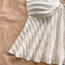 SOLY HUX Women's Halter Cami Crop Top Sleeveless Backless Ruffle Flared Summer Tops (Beige, L)