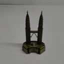 ZOVIE Petronas Twin Towers Statue Home Desk Decoration Make of Pure Copper Building Statue Sculpture for Home Decor (Twin Towers)