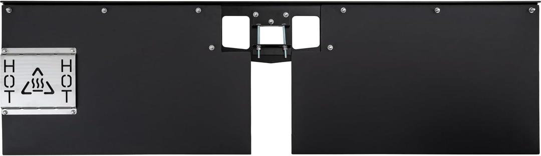 Buyers Products 8597220 No Drill, 20" Hitch Mounted Mud Flaps, Anti-Rattle Clamp & Exhaust Shield Kit  Steel Frame, 3/8" Reversible Rubber Flaps, Fits 2" & 2.5" Receivers, Mounting Hardware Included