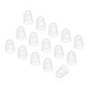 PATIKIL Finger Tip Covers Cots, Light White Silicone Finger Protectors Gloves Breathable Reusable Fingertip Caps with Air Holes for Dry Skin Finger Cracking, XL, 15 Pcs