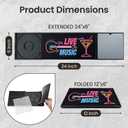 24x6 Trifold Bar Mat with Cutting Board,Music Pattern