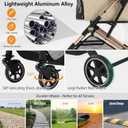 Medium Dog Stroller, Kenyone Pet Stroller for Medium Dogs Up to 55lbs, Lightweight Aluminum Frame, One Click Folding, Large Cat Stroller with No Zip Entry, Detachable Mesh, Multiple Pockets
