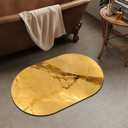 Golden Marble-, Super Absorbent Quick-Drying Bathroom Mat Rug, Rubber Non-Slip Bottoms, Easy to Clean,Ultra Thin Bathroom Rugs Fit Under Door and Bathtub(1727.5Inch)