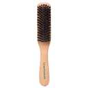 GranNaturals Boar Bristle Slick Back Hair Brush - Soft/Medium Smoothing Hairbrush to Style, Polish, & Lay Hair Down Flat to Create a Sleek Frizz Free Hairstyle for Women and Men - Wooden Handle