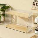 Bathroom Countertop Organizer Shelf - Coffee Bar Station Storage Tray - Matcha Station Whisk Holder Stand - Countertop Holder for Kitchen Dining/Living Room