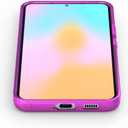 FELONY CASE - Samsung Galaxy S22 Neon Pink Clear Protective Case, TPU and Polycarbonate Shock-Absorbing Bright Cover - Crack Proof with a Gloss Finish