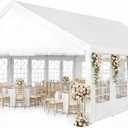 Party Tent 20x40Ft Outdoor Canopy Gazebo Heavy Duty Large Event Shelter Carport White for Wedding Parties BBQ