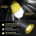 Myiaur Polarized Night Vision Glasses for Women, Anti Glare Driving Vision Glasses with Yellow Lens, UV400 Protection