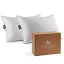 Pacific Coast Bed Pillow, Luxury Hotel Goose Feather and Down Firm Pillow for Sleeping with 100% Cotton Shell, Soft and Supportive