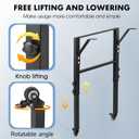 19.6-Inch Depth Workbench Frame, Height Adjustable 28.5" to 33.8",Set of 4 Metal Wheels with Brakes, Heavy Duty Industrial DIY Furniture Legs for Study（Power Outlets/Wheel）