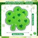 Haull 6 Pcs St. Patrick's Day Bathroom Rug Shamrock Bath Rug Lucky Green Clover Saint Patty's Day Bathroom Mat Shamrocks Doormat Irish Washable Nonslip Absorbent Shower Mat for Bedroom 15.8" x 15.8"