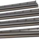 Mahjong All-in-One Tile Rack & Pusher, Clear Acrylic Mahjong Rack and Pusher Combo, Modern American Mahjong Tile Racks, Set of 4, Black (17.72 inches)