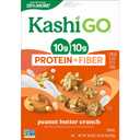 Kashi GO Protein Cereal, 10g Protein, 10g Fiber, Peanut Butter Crunch, 16.9oz Box (1 Box)