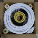 25 Ft Mini Split Line Set.Air Conditioner Copper Tubing Pipes Extension Set, 1/4" & 3/8" 3/8" PE Thickened for AC and Heating Equipment Insulated Coil Line Set HVAC Refrigerant with Nuts (1/4+3/8)