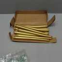 Pack of 10 Taper Candles, 10 Hours Time, Dripless, Smokeless, Paraffin Wax, with Cotton Wicks, 10 inches, Colorful, Birthday, Home Decor, Weddings, Valentines Day (10, Metallic Gold)