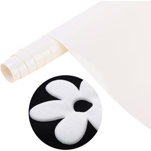 Tintnut White Puff Vinyl Heat Transfer - 10 inches x 6ft Puff HTV Roll 3D Puff Heat Transfer Vinyl Roll Foaming White Puffy HTV Iron on Vinyl for T-Shirts DIY