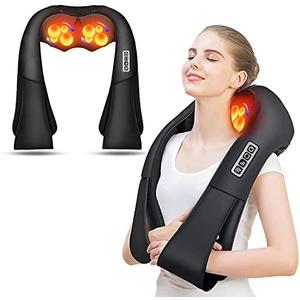AERLANG Shiatsu Back and Neck Massager, Back Massager Deep Tissue Kneading Neck and Shoulder Massage with Heat, Electric Massage Pillow Fathers Day Gift Ideas from Daughter Son(NOT Cordless)