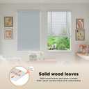 2" Slats Wood Blinds for Indoor Windows: Solid Wooden Blackout Blind&Shades