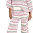 ReachMe Womens Oversized Striped 2 Piece Sets Sweater and Wide Leg Pants with Pockets Pajama Lounge Sets Casual Outfits, medium