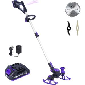 YardEz Cordless Weed Wacker with Brushless Motor - 5.2lbs Lightweight 3-in-1 Edger for Small Yards, 60Min Runtime & Fast Charge (2.5Ah Battery and Charger Included)