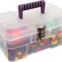 Akro-Mils 09514CFT ProBox 14-Inch Plastic Art Supply, Craft or Medical Storage Toolbox with Removable Tray, 14-Inch x 8-Inch x 8-Inch, Clear