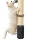 MeowHomm 32" Cat Scratching Post with Self Groomer Cat Brush, Sisal Rope Tall Cat Scratching Post with Soft Hanging Ball for Indoor Cats, Cat Claw Scratcher Covered with Soft Smooth Plush