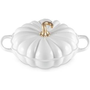Le Creuset Enameled Cast Iron Figural Pumpkin Braiser, 2.75 qt., White
