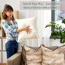 LANE LINEN Fluffy Filled Faux Velvet Throw Pillow Inserts Pack of 2-18 x 18 Inches Green Velvet Cushion Inserts, Made in Canada with 100% Polyester, Easy to Fluff and reshape
