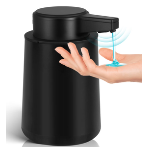 Automatic Soap Dispenser Liquid Touchless: 9oz Black Plastic  Rechargeable Electric Smart 3 Level Adjustable Auto Hand Soap Dispenser  Dish Bathroom Kitchen