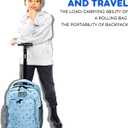 J World Sunny Rolling Backpack for Kids. Roller Bag With Wheels, Tie Dye, One Size