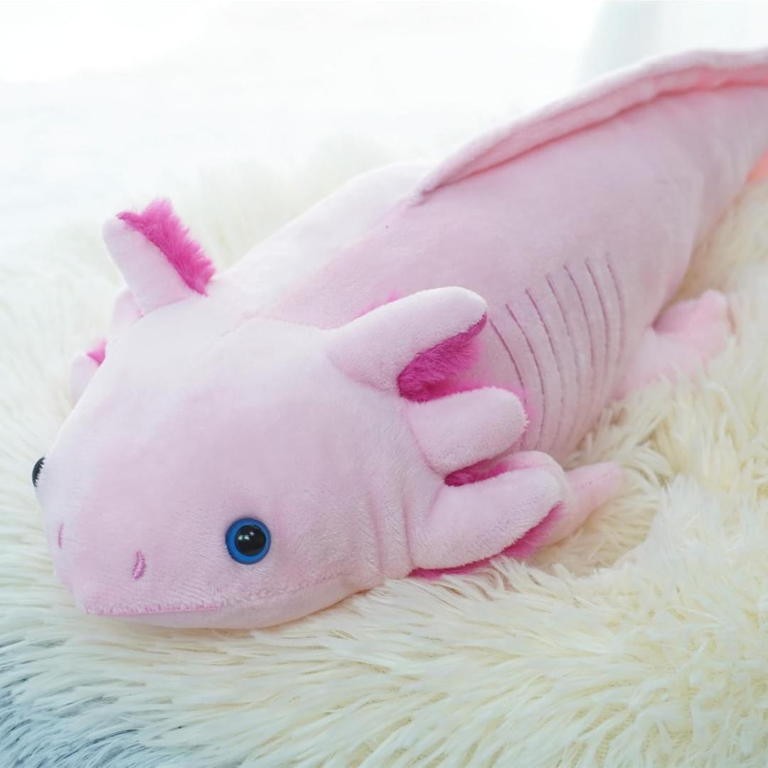 Axolotl Plush Toy, Soft Salamander Plush Gift for Kids and Adults - 31 Inch, Pink