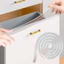 Cabinet Protectors for Kitchen Cabinets, Cabinet Door Edge Protector PVC Edge Guard Drawer Protector Prevent Wear, Chipping, Discoloration, Bumpers Clear, 3/4" Thick, 118'' Length