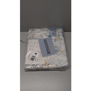 Merelax Entryway Rug Washable Rugs 3x5 Small Rug for Living Room Bedroom, Blue Modern Abstract Rug Soft Low Pile Non Slip Area Rug for Kids Room Office Kitchen, Boho Vintage Carpet Indoor, Blue Multi