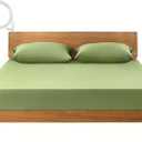 Grounding Sheets Queen Deep Pocket 12% Silver Fiber and 88% Organic Cotton, Fitted Earth Grounded Bed Sheets for Improved Sleep (Sage, Queen - 60"x80"x15")