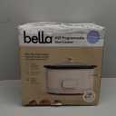 bella 6.0 Qt Programmable Slow Cooker, Ceramic Nonstick Coating, Adjustable Temperature & Cooking Times, Dishwasher Safe Stoneware Pot & Tempered Glass Lid, Tangle Free Cord Wrap, Oatmilk