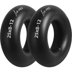 AR-PRO Heavy-Duty 25x8-12 Inner Tubes Universal 25x9-12, 25x10-12 for ATV/UTV, Lawn Tractor, Golf Cart, Snow Blowers, and More - With TR6 Metal Valve Stems - Made from Durable Butyl Rubber (2-Pack)
