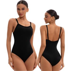 Seamless Women and Girls Ballet Dance Leotards Costume camisole leotard Undergarment Gymnastic Leotard (Small, Black)