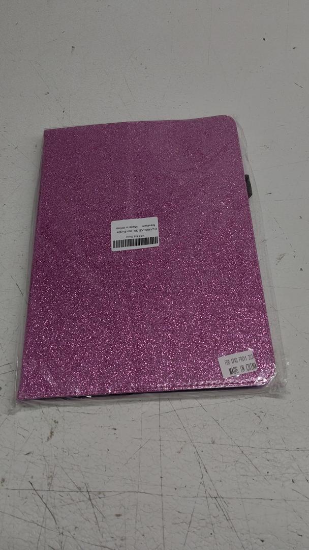 CLARKCAS Glitter Case for iPad Pro 11 inch 2024(M4),Slim Sparkly Bling Leather Bifold Stand with Hard Back Shell,Smart Tablet Case Cover with Auto Sleep/Wake,Pencil Holder for A2837/A3006,Purple