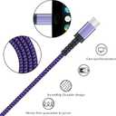 C Charger Cable Fast Charging Phone Android Power Cord 4 Compatible for Samsung Galaxy S24+ S23 Ultra S22 Plus Note 21/20 Ultra, S21+/S20 Plus/S21 S20 FE/S10 Plus/S9 A11/A21/A51/A71 Google 5 4A XL 7