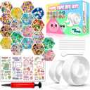 Nano Tape Bubble Kit, Nano Squishy Making kit Tape Bubbles, Arts and Craft DIY Stress Ball Making kit and Crafts for Kids Ages 8-12 Year Bubble Craft Kit Toys 2PCS (2"&1.2")