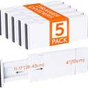 Zruitong 5 Pack 4" High Drawer Dividers 28-43.5cm/11-17" Adjustable Drawer Organizer for Clothes/Utensils, Expandable Drawer Separator in Dresser/Kitchen/Bedroom/Office Organization & Storage White