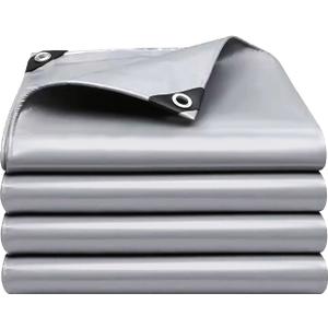 Tarps Heavy Duty Waterproof 10x12 FT,Sliver 12 Mil Large Tarps with Grommets and Reinforced Edges,UV Resistant,Tear&Fade Resistant,Finished Size Cover for Outdoors Patio,Pool,Boat,Roof,Camping,10*12FT