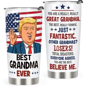 Gifts for Grandma from Granddaughter Grandson Grandchildren - Best Grandma Ever Birthday Gifts, Presents for Great Grandmother, 20 OZ Stainless Steel Insulated Travel Coffee Tumbler Cup